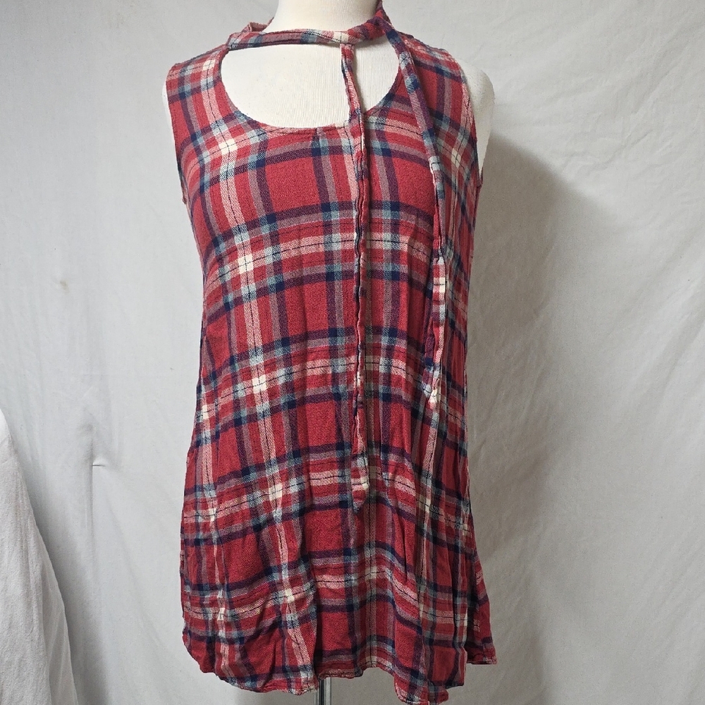 BeBop Plaid Sleeveless Women's Dress Small